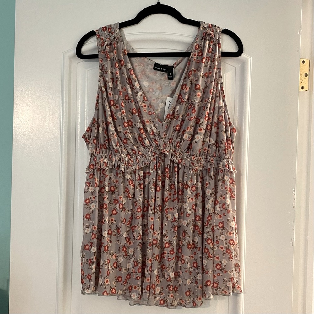 Torrid Mesh Babydoll Tank